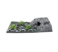 BESPORTBLE Aquatic Turtle Dock with Ramp and Suction Cups Resin Platform for Tortoises and Lizards, Cozy Resting Area and Exercise Support in Aquarium or Reptile Tank