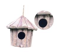 BESPORTBLE Artificial Bird Nest Wooden Bird House Garden Ornament for outside Home Decor