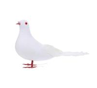 BESPORTBLE Artificial Dove Statue Decorative Figurine, Realistic White Pigeon Model for Garden and Outdoor Décor, Emulation Peace Dove Ornament for Home and Yard Display