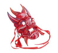 BESPORTBLE Asian Inspired Demon Mask Full Face Party Prop Reusable Halloween Cosplay Accessory with Traditional Chinese Japanese and Korean Cultural Design for Adults Unisex