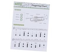 BESPORTBLE Assorted Color Trumpet Chord Chart Small Quick Reference Guide for Students Beginners Private Study Classroom Practice