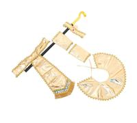 BESPORTBLE Authentic Egyptian Pharaoh Costume Kit with Adjustable Headscarf Waistcloth Collar Gold Snake Staff Complete Party Cosplay Outfit for Men Boys Realistic Historical Role Play