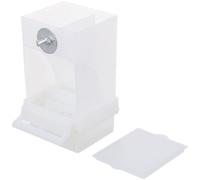 BESPORTBLE Automatic Bird Feeder for Parakeets and Birds with Large Capacity Acrylic Container, Easy to Use Hanging Food Dispenser Suitable inside Or outside The Cage