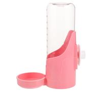 BESPORTBLE Automatic Hanging Dog Water Feeder for Puppy and Hamsters, Space-saving Plastic Water Dispenser, Easy to Install Cage-mounted Drinking Device in Pink