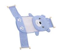 BESPORTBLE Baby Bathtub Bather and Cartoon Blue Soft Cotton Material, Baby Bath Support Net Adjustable with Breathable Mesh for Comfortable Infant Bathing and Shower Safety
