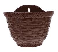 BESPORTBLE Balcony Courtyard Hanging Pots for Indoor Plants Semi-Circular Succulent Wall Planter Resin Hanging Flowerpot Outdoor Garden Basket