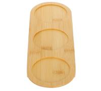 BESPORTBLE Bamboo Beer Flight Boards with Threehole Design, Handpolished Antislip Serving Board for Beer Festival Celebration and Home Parties, Wooden Wine Cup Tray and Drink Holder