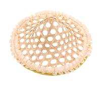BESPORTBLE Bamboo Conical Fisherman Hat for Rainproof and Sun Blocking Traditional Asian Dance Accessory Sustainable Woven Design for Stage Performances and Outdoor Activities Beige