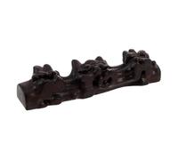 BESPORTBLE Bamboo Flute Stand Wooden Display Rack for Wind Instrument Storage Holds Two Flutes Rustic Decor for Recorder and Musical Instruments