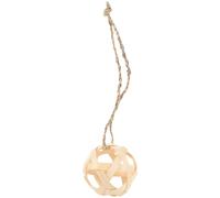 BESPORTBLE Bamboo Grass Feed Dispenser Ball for Guinea Pig and Canary Cage, Beige Hamster Rabbit Feeder for Eating and Playing, Can Be Fixed to The Side, Small Animal Feeding Accessory