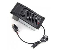 BESPORTBLE Band Eq Acoustic Guitar Piezo Pickup Preamp Amplifier Tuner Easy Assembly Under Saddle Pickup Volume Control Durable Black Design