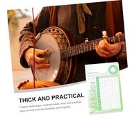 BESPORTBLE Banjo Chord Chart Poster for Beginners with Tenor Banjo Diagrams Copper Plated Paper Print Comprehensive Finger Technique Guide for Adult Players and Practice Aid