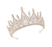 BESPORTBLE Baroque Bride Crown Hairband Wedding Tiara Women Lightweight Durable Headpiece for Halloween Prom Birthday Celebration