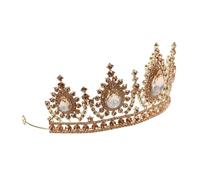 BESPORTBLE Baroque Rhinestone Bridal Crown Headpiece Elegant Tiara for Weddings Parties Celebrations Shiny Color Wedding Hair Accessory for Women Brides
