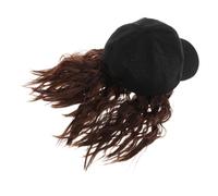 BESPORTBLE Baseball Cap Integrated Short Curly Hair Extensions for Women Stylish Synthetic Wig Hat for Look for Everyday Wear