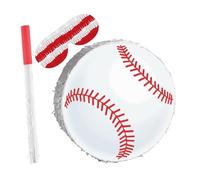 BESPORTBLE Baseball Pinata Party with Blindfold Bat Confetti Sports Birthday Decoration Bundle for Boys Baseball Themed Celebrations Easy to Fill Hanging Game Accessory