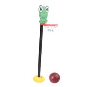 BESPORTBLE Basketball Set with Frog Cartoon Design Indoor Outdoor Lightweight Plastic Basketball Hoop for Safe Smooth Edges for Play and Kindergarten Practice