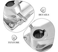 BESPORTBLE Bass Drum Leg Mount Bracket Double Hole Mounting Base for 22Mm L-Shaped Pipe Tom Drum Holder Clamp Floor Tom Cymbal Mount Accessory