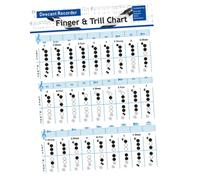 BESPORTBLE Bass Recorder Chords Finger Chart for Practice with Clear Notation Material Bass Flute Fingering Guide for Clarinet and Recorder Students
