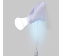 BESPORTBLE Battery Powered Bulb Lamp Portable Wire Led Night Light with Pull String Control Self Adhesive Wall Mount Light for Cabinet Cupboard Wardrobe Shed