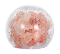 BESPORTBLE Battery Powered Himalayan Pink with Crackle Glass Globe - Night Light for Bedroom Decor and Unique - Featuring a Beautiful Rock Salt Design