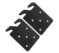 BESPORTBLE Bed Rail Hook Hardware 2Pcs Black Metal Heavy Duty Adapter Plates for Headboard and Footboard Suitable for DIY Bed Frame Assembly