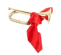 BESPORTBLE Beginner Brass Trumpet Bugle Wind Instrument Portable Horn for School Band Musicians Learn Music Performance Call Trumpet Cavalry