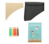 BESPORTBLE Beginner c Key Pan Flute 18-pipe Panpipe Musical Instrument Cream Color for Practice and Learning