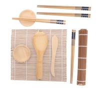 BESPORTBLE Beginner-Friendly Sushi Maker Kit with Bamboo Rolling Mats Chopsticks Utensils Compact Portable Sushi Roller Tools for Homemade Japanese Rolls Space-Saving Design for Home and