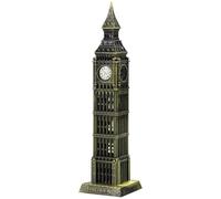 BESPORTBLE Big Metallic Souvenir Tower Clock 18 cm Height Metallic Statue, British Clock Tower Sculpture Made of Metal