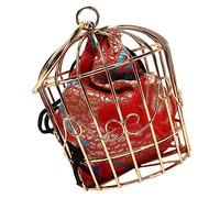 BESPORTBLE Bird Cage Bag Body Ethnic Shoulder Bags Cage Purse Bird Cage Handbag Birdcage Handbag Fashion Handbags for Women Chain Bag Cage Clutch Tote Purse for Women Bird Cages Iron Red