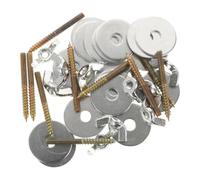 BESPORTBLE Bird Cage Screws and Nuts Multifunctional Design 12 Sets Iron Material Silver Colour Resistant to Damage and Springboard for Bird Perch Fixing Accessories