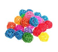 BESPORTBLE Bird Chewing Ball Toy Parrot Chew Rattan Multi-purpose Decor Safe Grass Rattan Pet Bird Present Color