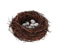 BESPORTBLE Bird Nest Bird Egg Decoration Simulation Rattan Ornaments for Garden Wedding Decor Outdoor Use