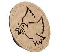 BESPORTBLE Bird Pattern Soundhole Cover Block for Guitars Maple Wood Sound Hole Protector Easy Install Feedback Buffer Decorative Acoustic Accessory