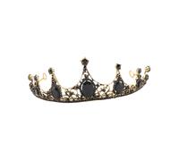 BESPORTBLE Black Baroque Crystal Rhinestone Crown Tiara Lightweight Alloy Bridal Headpiece Wedding Photo Prop for Women Party Accessories