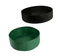 BESPORTBLE Black Felt Planting Bag Round Portable Gardening Pouch for Indoor Outdoor Use Breathable Reusable Grow Bag with Water Retention for Vegetables Flowers Herbs Cultivation in Garden