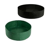 BESPORTBLE Black Felt Round Planting Bag for Indoor Outdoor Use Reusable Breathable Pouch with Water Retention for Growing Vegetables Herbs Succulents and Flowers in Garden Balcony Patio Farm
