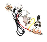 BESPORTBLE Black Hat Rocker Switch A500k B500k Switches Prewired Potentiometer Harness for Guitar Includes Standard Jack and Guitar Input