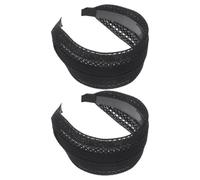 BESPORTBLE Black Headbands for Women, 2pcs, Wide Band Design, With Teeth, Breathable Mesh, Hair Accessories for Face Washing and Various Occasions