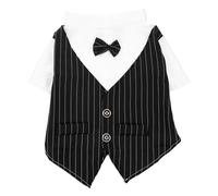 BESPORTBLE Black Polyester Dress Shirt for Pet Dogs with Skin-friendly Fabric and Convenient Storage, Adorable Fashion Style Suitable for Wedding Themed Scenes and Everyday Costumes