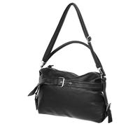 BESPORTBLE Black Retro Tote Bag Women, Vintage Pu Leather Shoulder Purse Ladies, Fashionable Everyday Utility Satchel Large Capacity Bucket Style, Commuter Shopping Tote