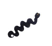 BESPORTBLE Black Synthetic Body Wave Hair Extensions with Easy to Care Feature and Can be Straightened, for Daily Use and Styling Versatile Hair Bundles for Natural-looking Volume and Texture