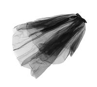 BESPORTBLE Black Vintage Ghost Bride Veil with Bow Party Headdress Elegant Dark Cosplay Fancy Dress Accessory for Halloween and Costume Events