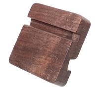 BESPORTBLE Black Walnut Wood Phone Stand with Double Groove Desktop Holder | Coffee Finish, Sturdy Base and Smooth round Edges, for Small Tablets and E-readers
