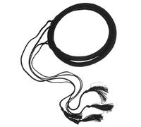 BESPORTBLE Black Wool Shemagh Headband in Arab Dubai Style for Men with Braided Tassel Design, Secures Hairstyles and Enhances Overall Styling, for Daily Life and Stage Performances