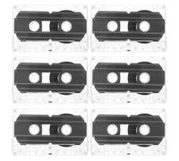 BESPORTBLE Blank Cassette Tapes 6 Pcs with Convenient Tape Viewing 60-minute Material for Recording and Ample Storage , Suitable for Voice , Music , and Lecture Recording