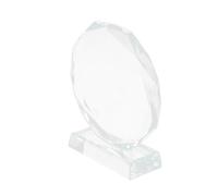 BESPORTBLE Blank Crystal Award Trophy Octagon Shape Plaque for Company Awards DIY Tabletop Signs and Graduation Picture Frames Radiant Clarity and Timeless Durability