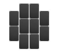 BESPORTBLE Blank Metal Signs Multi-function Name Plates 10pcs for Engraving Aluminum Black with Smooth Surface Sturdy Sign Plates Suitable for DIY and Office Use
