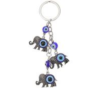 BESPORTBLE Blue Evil Eye Elephant Head Keychain Key Ring Blessing Protection Religious Charm Pendat Birthday Blessing Good Luck Key Holder